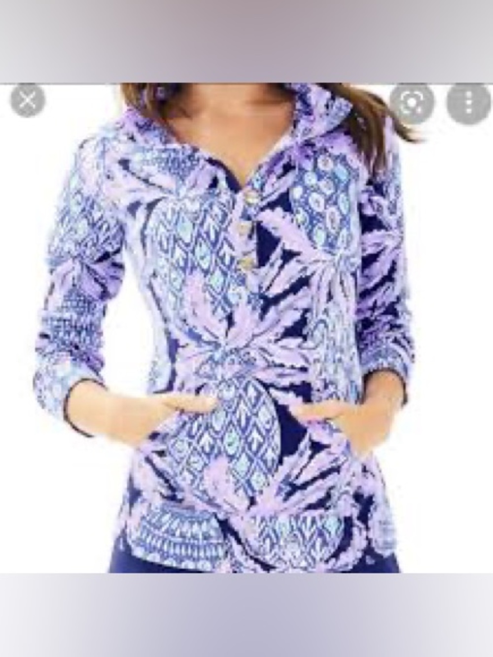 Lilly Pulitzer UPF 50+ Captain Popover Lilac Verbena Coco Safari